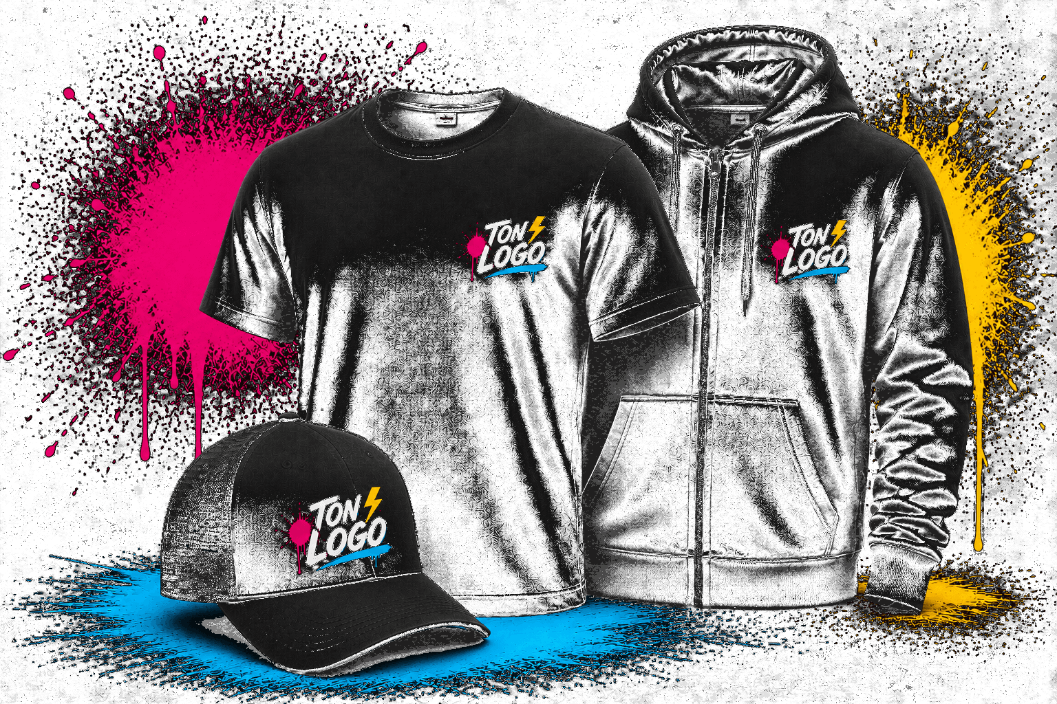 T-shirt, chandail molletonné et casquette personnalisés avec ton logo